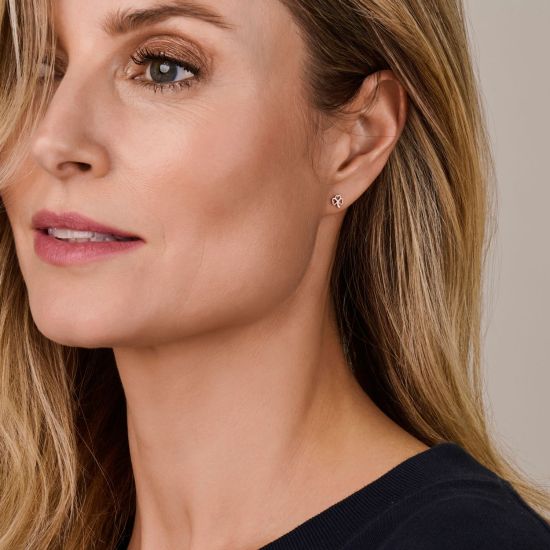 Zilveren oorstekers klavertje 1338832