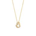 Gouden collier hartje met zirkonia 3072YZI 