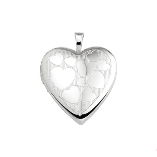 Zilveren hanger medaillon hart 1320623