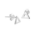 Zilveren oorstekers driehoek