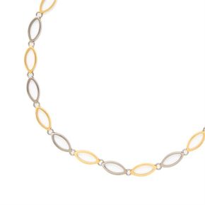 Boccia collier titanium/geel pvd 0846-02