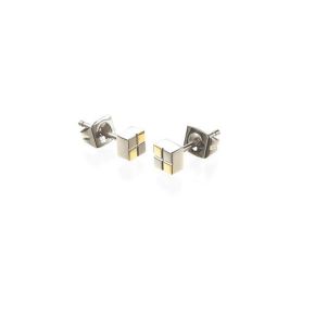Boccia oorstekers titanium/geel 0518-03