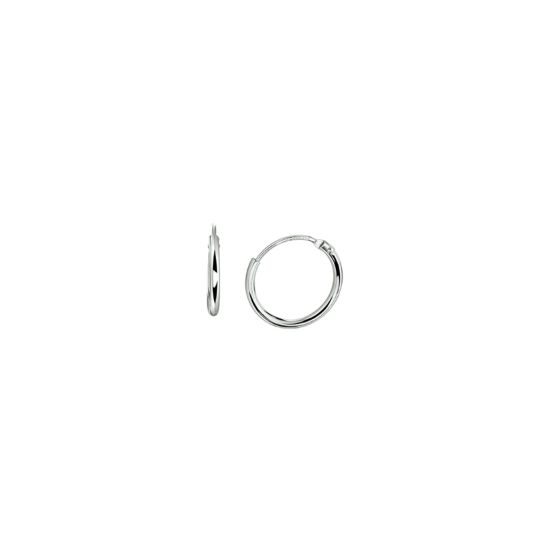 Zilveren oorring rhodium 13mm x1.3mm 1304783